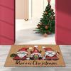 Christmas Bath Door Mat Cute Gnome Snowman Floor Mat Non Slip Area Rugs For Living Room Bathroom Home Entrance Decoration