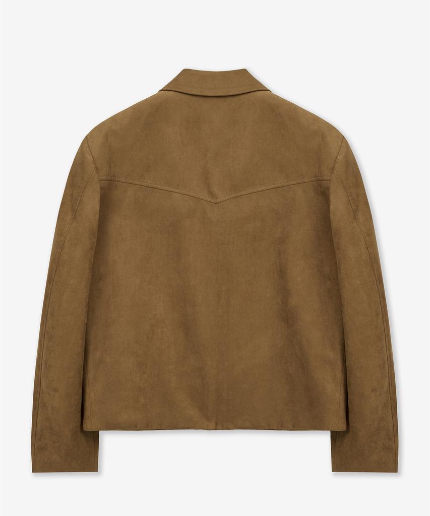 Tienjitiumeon W Faux Suede Short Jacket (Camel Brown) Tnju6E102Cm