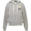 Polo Felpa con Cappuccio Zip-Up a Manica Lunga con Lettere e Animali Tinta Unita Donna felpe con cappuccio 211971733-005