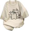 Harajuku Baumwoll-T-Shirts für Damen Cutecore Oversized Grunge Vintage Bärenaufdruck Sommer Streetwear Y2K Baggy Tees