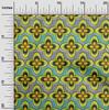 oneOone Cotton Flex Green Fabric African Sewing Material Print Fabric by The Yard 40 Inch