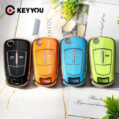 KEYYOU 1PCS Dustproof TPU Car Key Cover Case For Opel Vauxhall Astra H Corsa D Vectra C Zafira Astra Vectra Signum 2/3 BTN