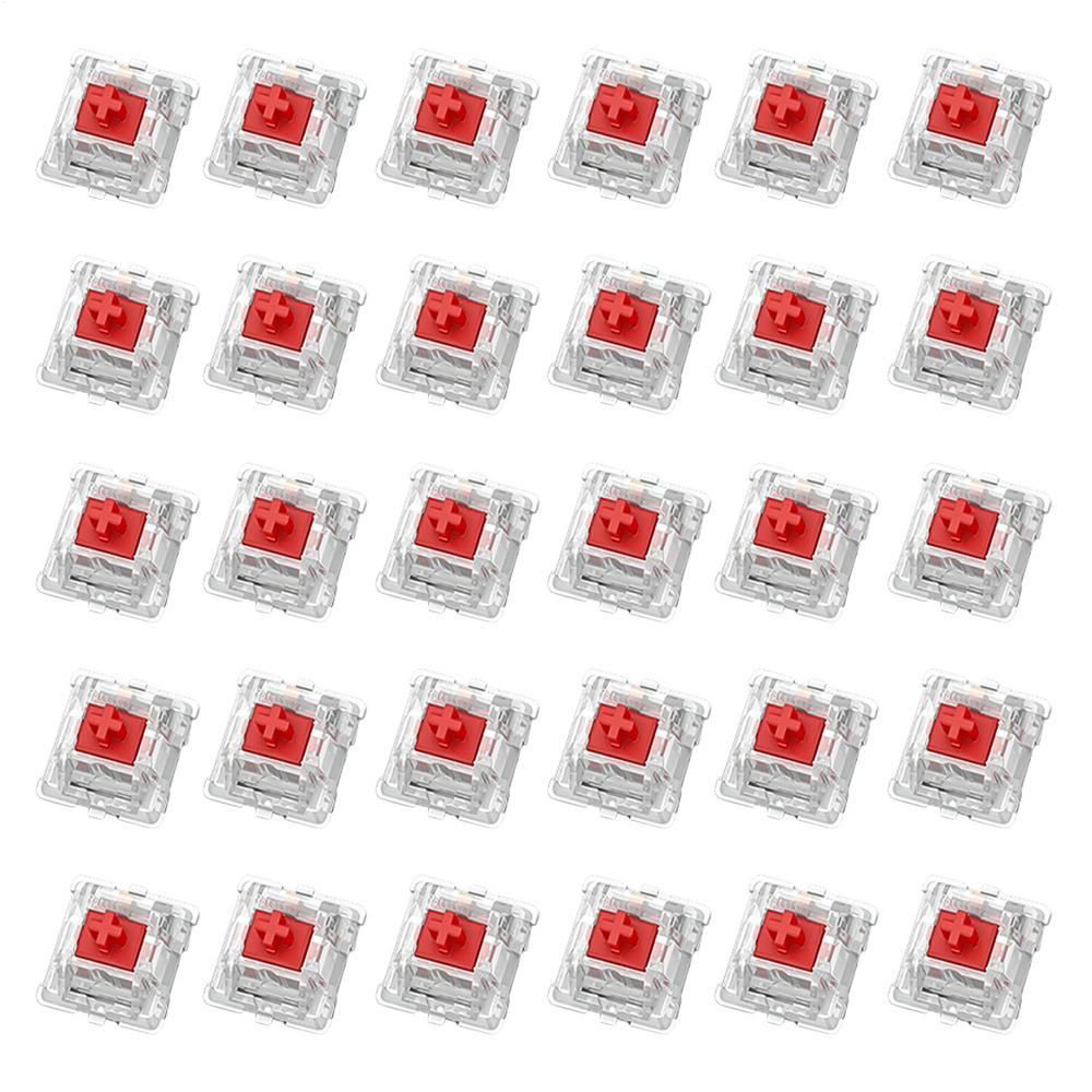 

30Pcs Keyboard Convert Keyboard Clicker Key Replacement Mechanical High comfort level keyboard replacement axis красный