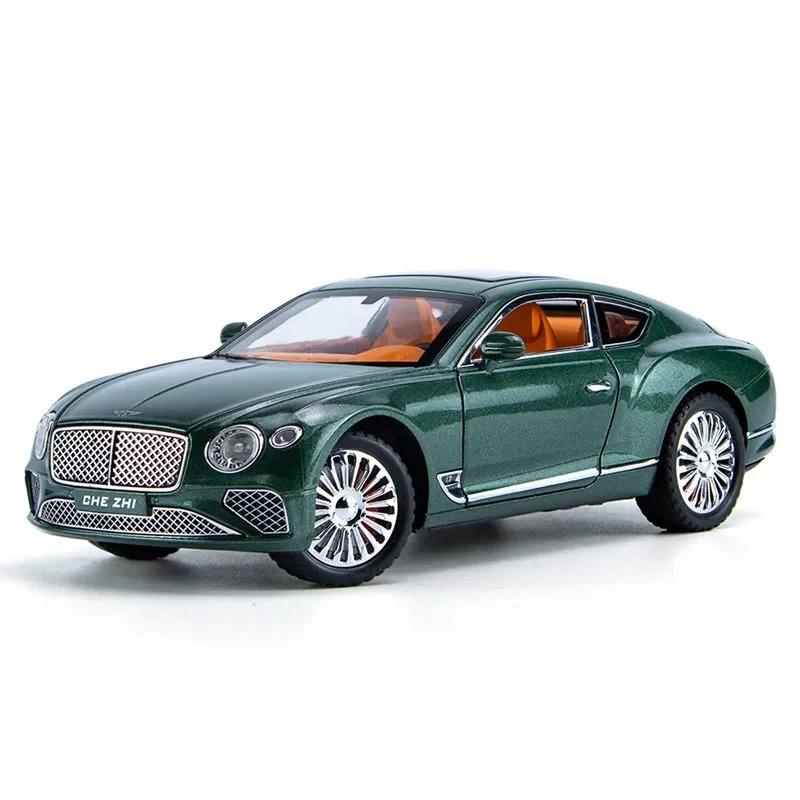 

1/24 Bentley Continental GT Металлический автомобиль Модель автомобиля Коллекция Моделирование литой игрушки Свет Звуковые игрушки для детей Дети зелёный
