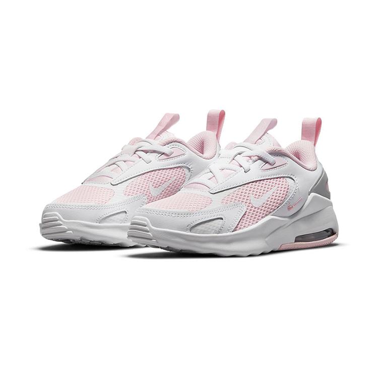 Nike Air Max Bolt Comfortable Low top Running Shoes Pink White Kids' CW1627-600