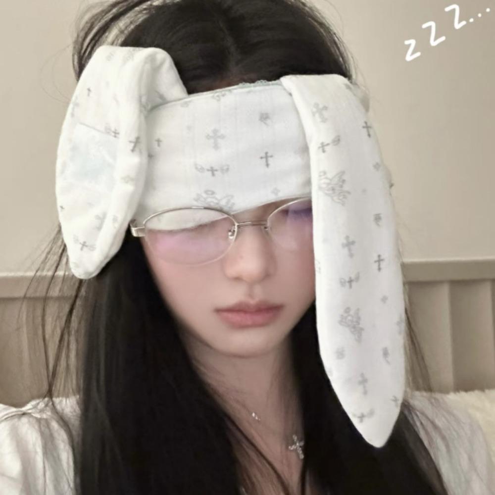 

Stretchy Lop Ear Rabbit Headband Soft Rabbit Blindfold Bunnies Eye Shade Hair Styling Accessory