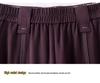 High-End Women's Purple Scimitar Spring 2025 Slimming Wide-Leg Pants with Elastic Waist