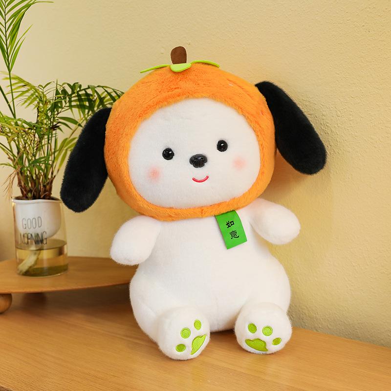

Плюшевая игрушка «Собака-персиммон», спящая с куклой, плюшевая кукла, украшения для дня рождения, подарок на День святого Валентина. 30cm