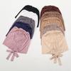 - New Products Solid Color Mercerized Cotton Tied With Hat, Drawstring Monochrome Bottoming Hat Women'S
