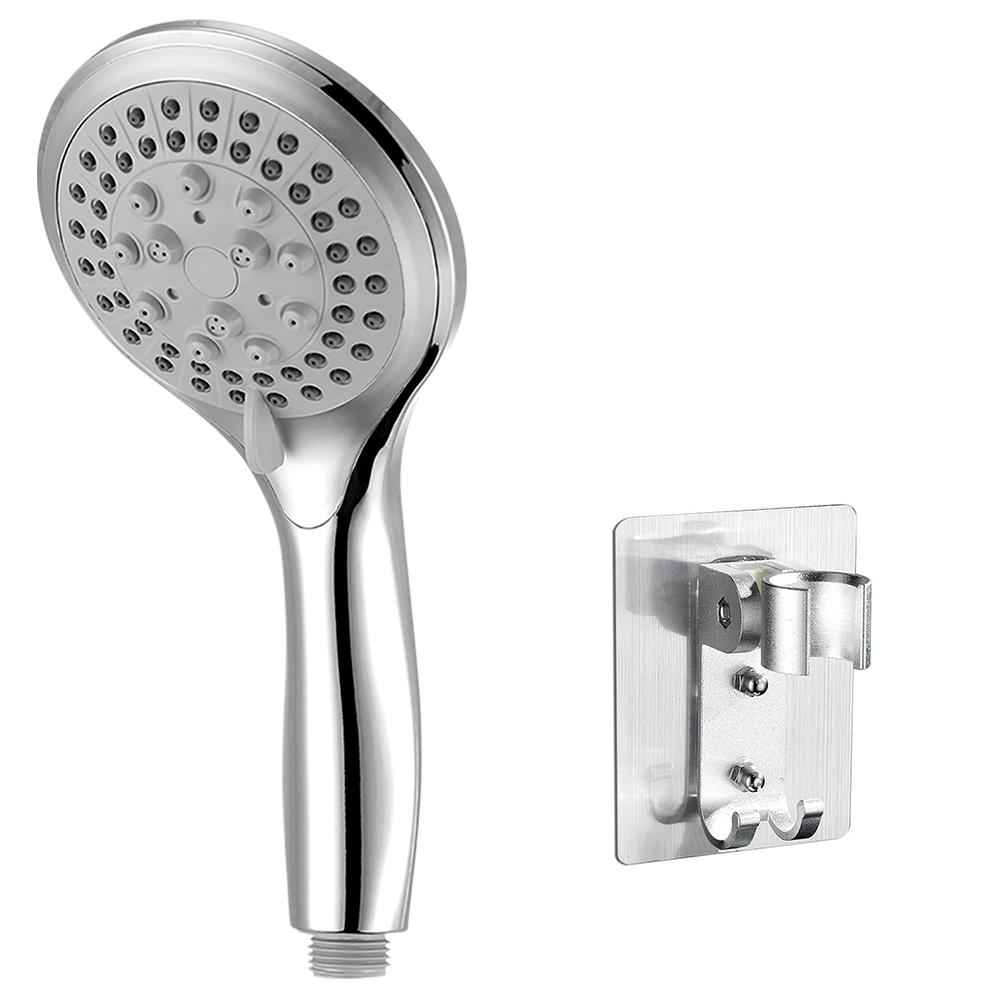 Tête de douche ronde à effet pluie de haute qualité, 5 modes, avec kit de tuyau et support pour salle de bain, accessoires de douche Douche
