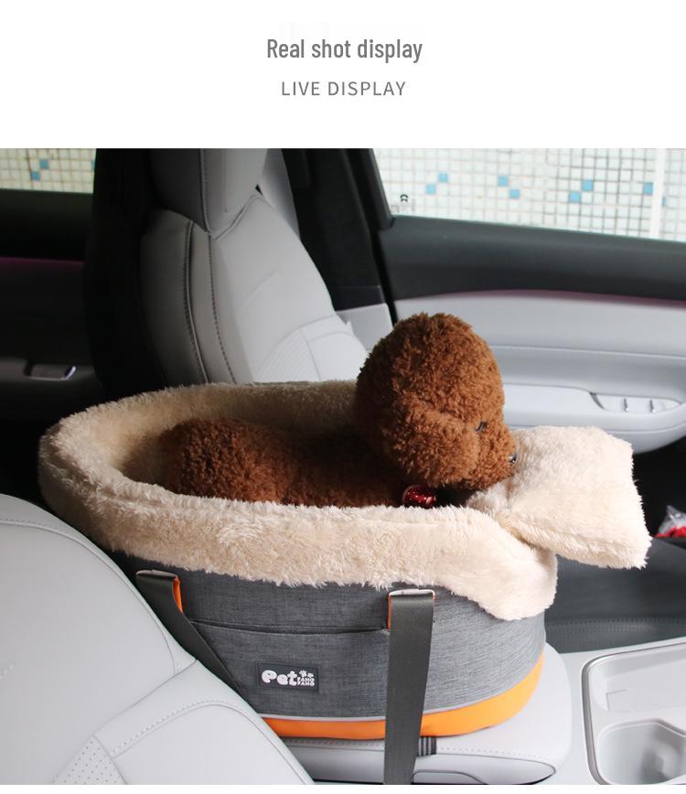 Pet Car Seat Cushion: Portable Safety Nest for Cats and Small Dogs