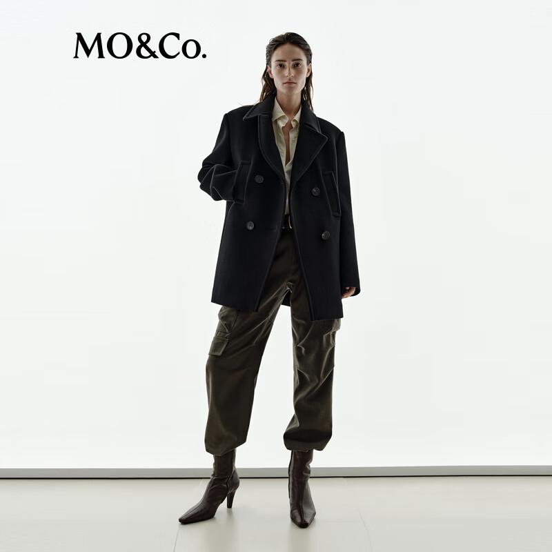MO&Co. Women's Wool Cashmere Blend Suit Collar Coat