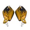 1 Pair of  Scooter Aluminum Flame Pattern Side Rear View Mirrors for  M8M10 Universal Motorcycle