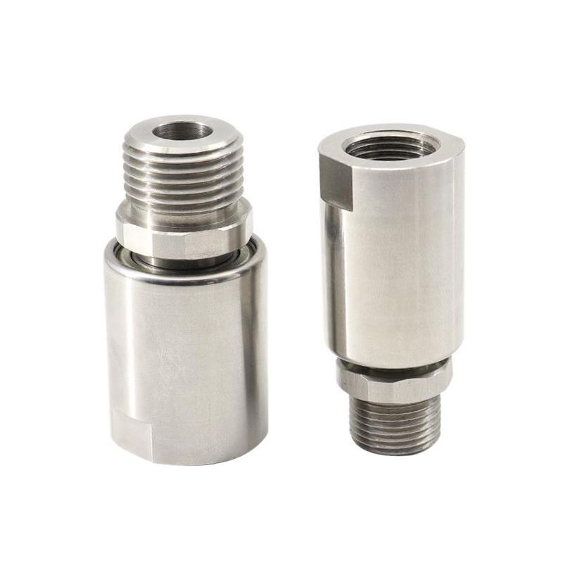 304 Stainless Steel Single Channel Connector 360° Rotating Universal Pneumatic Rotary Joint Male Thread Anti-Winding