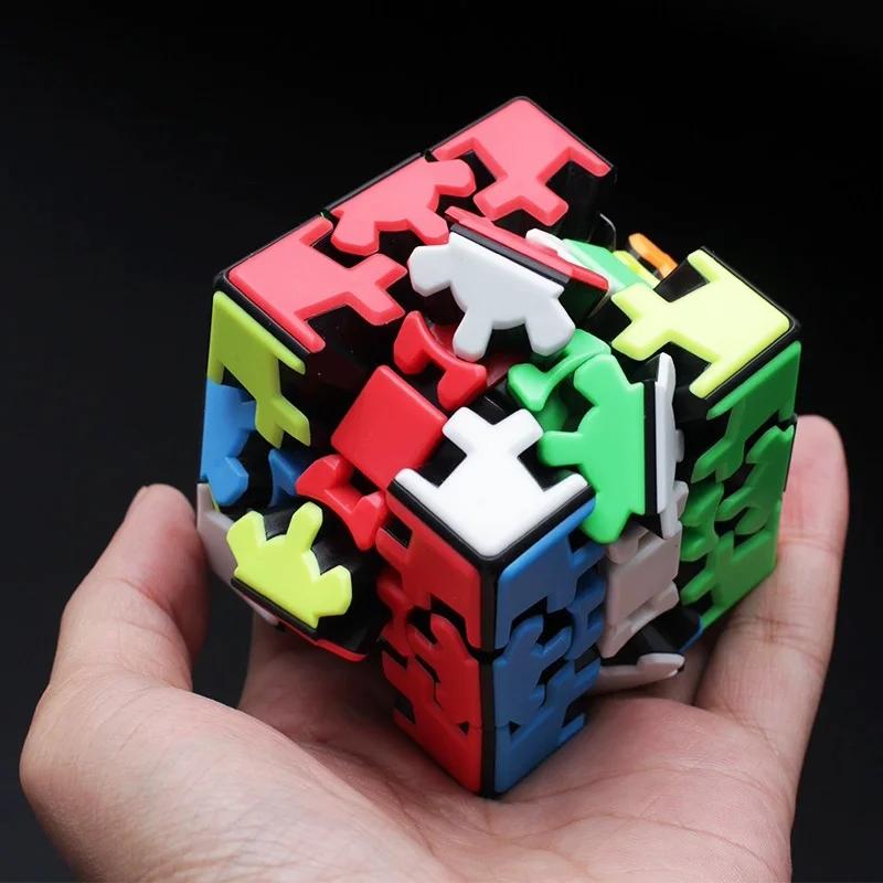 Non-Toxic Kids Gear Magic Cube 3X3X3 Mofangge Speed Gear Pyramind Cylinder Sphere Professional Cubo Magico Gear Puzzle Series Toys