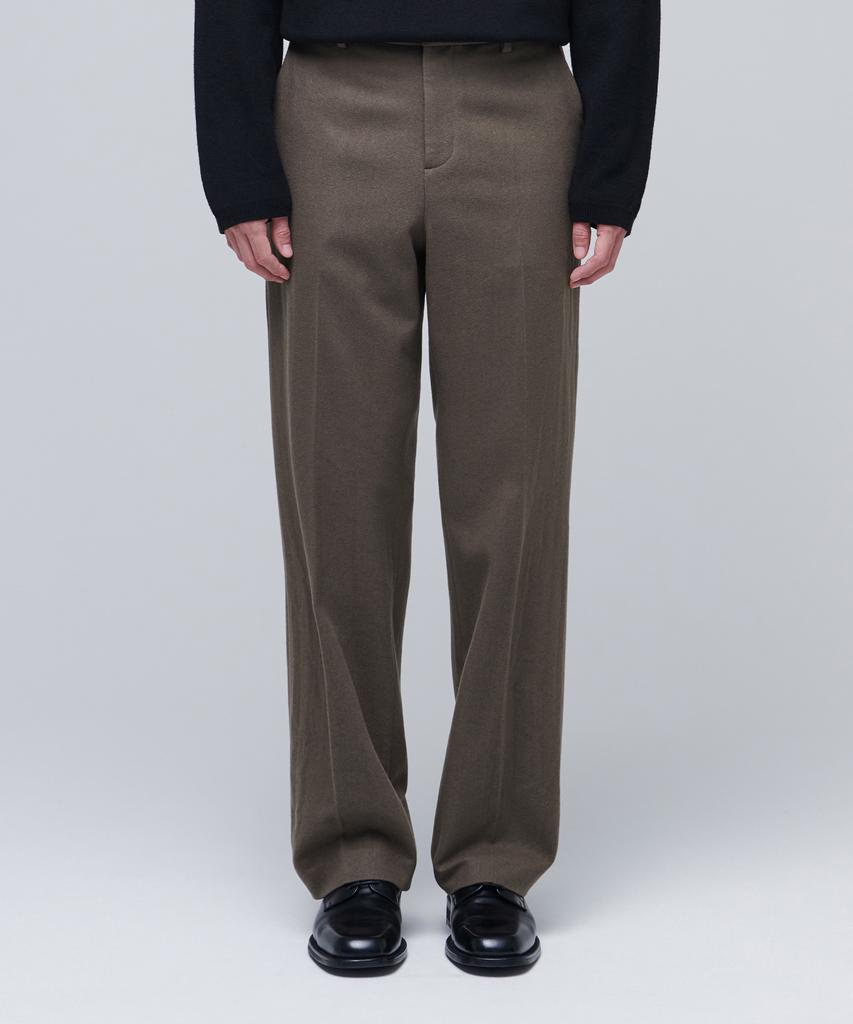 MUSINSA STANDARD Wool Flannel Wide Slacks [Dusty Beige]