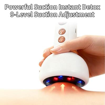 Smart Cupping Gua Sha Massage Machine - 9 Levels Vacuum Suction, USB Rechargeable, Hot Compress, Handheld Muscle Relief & Body Sculpting Tool
