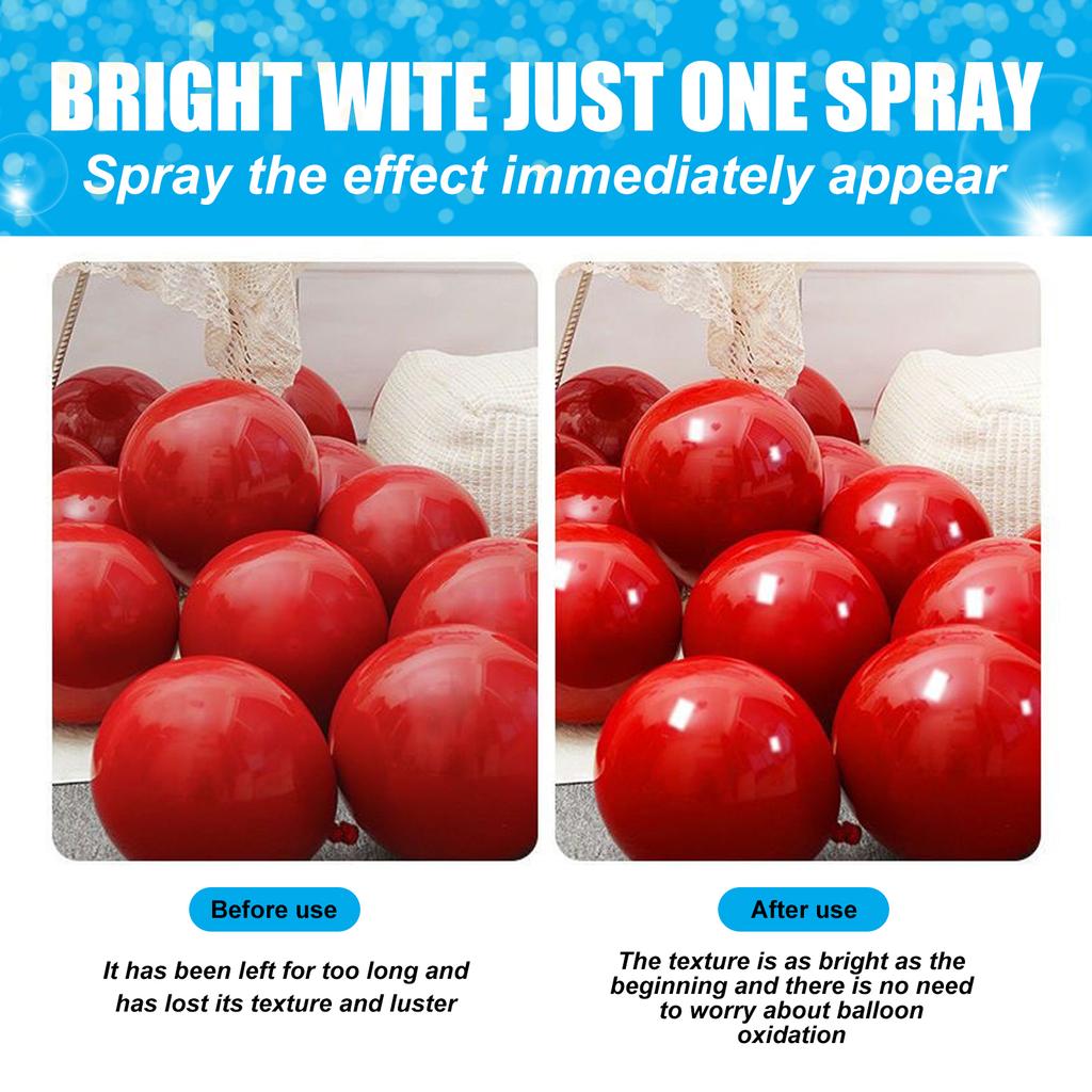 Jue-Fish Balloon Shining Spray, Balloon Whitening Agent, Anti-fading Polish, Restoring Decorative Atmosphere Balloon Gloss Spray
