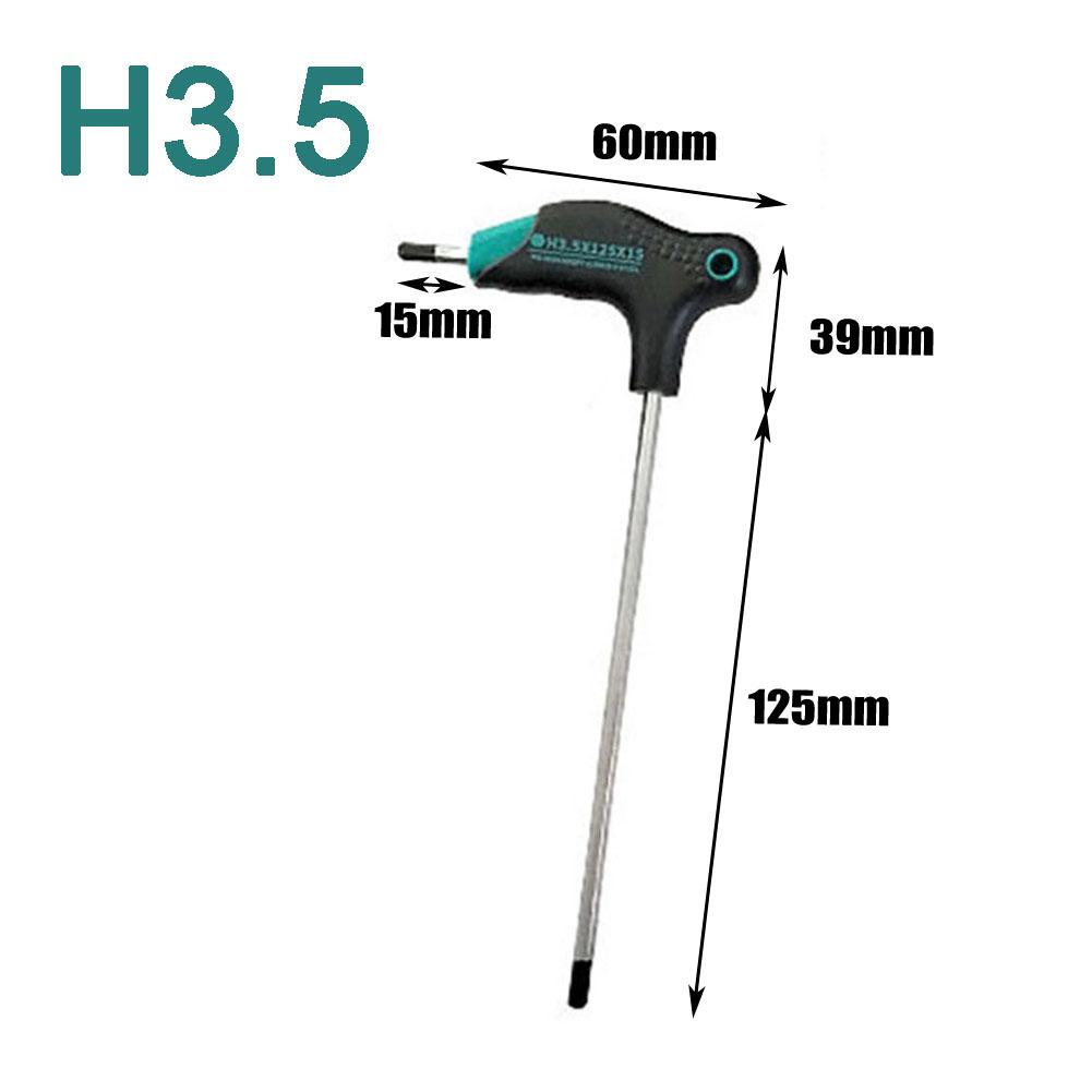 1pc T-Type Hex Key Wrench Spanner For H2.5-H8 Hexagon Screwdriver Repair Hand Tool For Motorcycle Car Repair