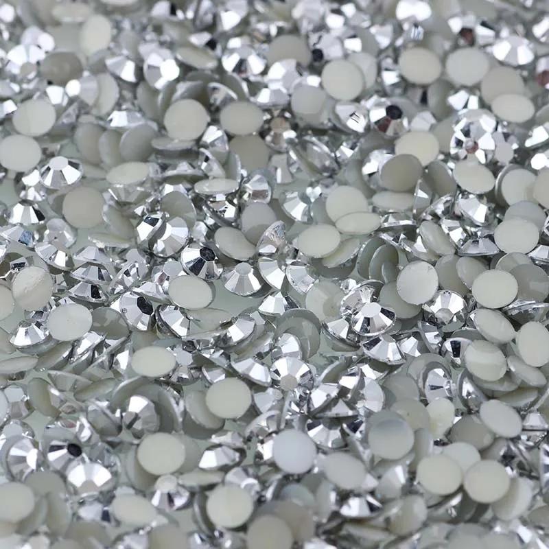 1000pcs Non Hot Fix Rhinestones 2/3/4mm Round Resin Flatback Crystal Rhinestone DIY Nail Art Jewelry Garment Decorations Glue On