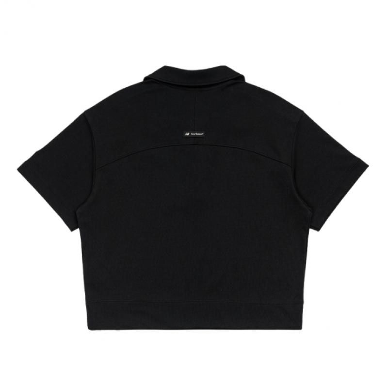 New Balance Women Single Mesh Half Zip Up Short Sleeve Sweatshirt Nbncf2w412 19