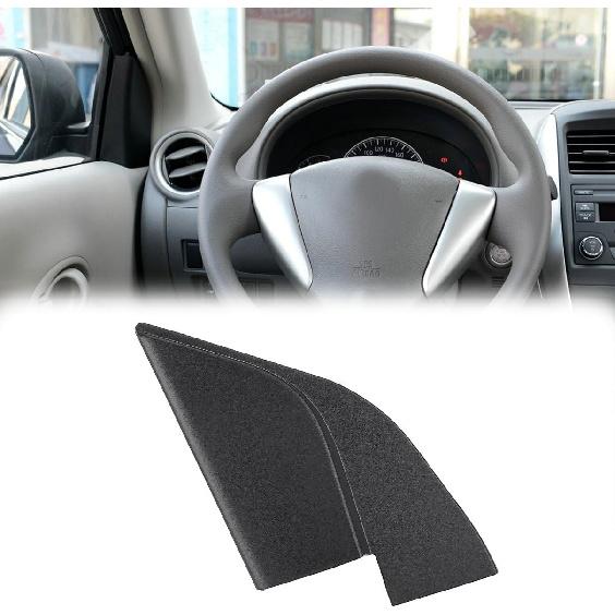 Car Inner Mirror Corner Cover Trim Replacement For Nissan Versa 2012 2013 2014 2015 2016 2017 2018 (Left + Right Side)