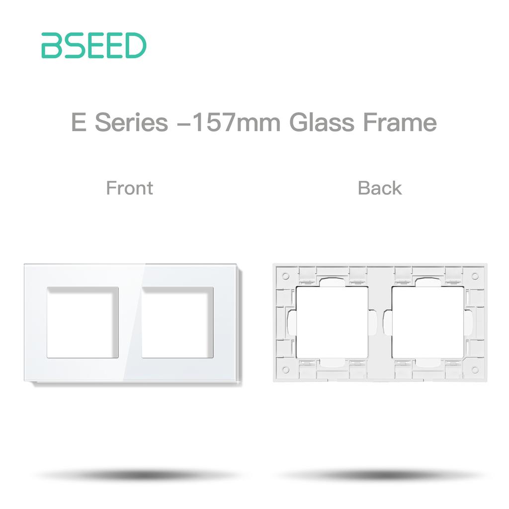 BSEED ZigBee Click Switch Modules Smart Light Switch Parts Glass/PC Frame DIY Combination Zigbee Sockets USB Charge E-Series