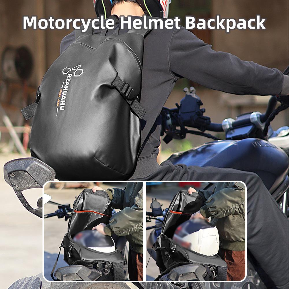 Zaino riflettente per moto Zaino per casco impermeabile Zaino da viaggio di grande capacità