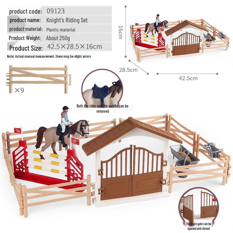 Children's Farm Animal Simulation Model: Appaloosa, Arabian, and Yellow Horse Toys
