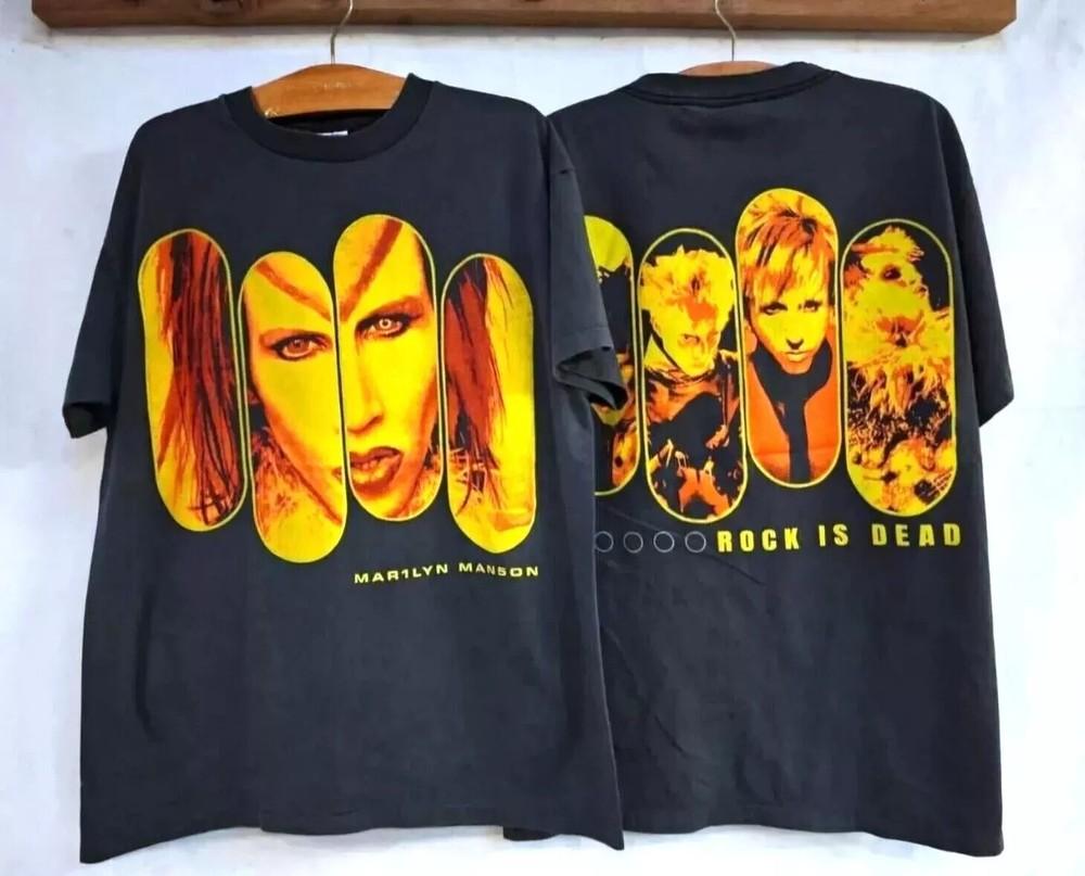 Винтажная футболка Marilyn Manson, 2 стороны, черная, унисекс, размеры S-5XL XXXL