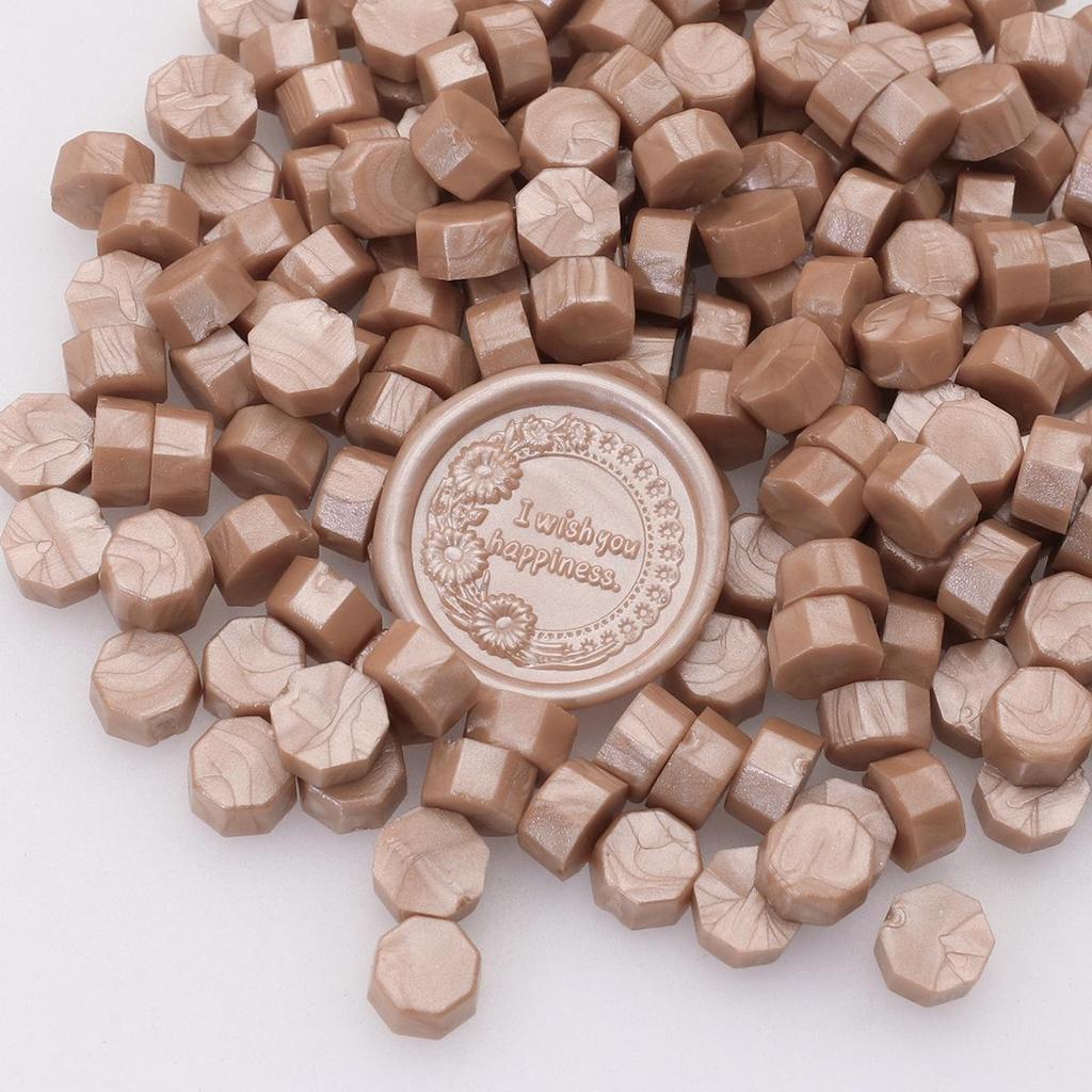 148 Pearlescent Octagonal Sealing Wax Beads - Mixable Colors, 500g Package
