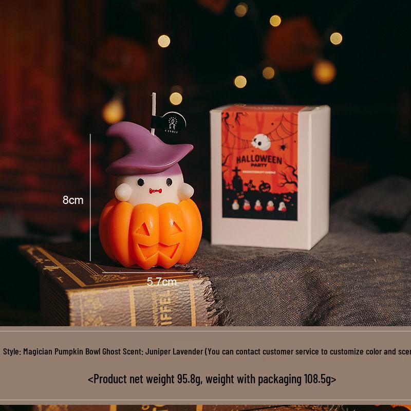 Pumpkin Ghost Halloween Scented Candle - Fragrant Gift for a Fun Atmosphere