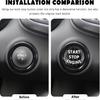 Carbon Fiber Push Start Button, 25-26mm Universal Engine Start Button Cover, Car Interior Decoration for Most Cars SUVs (Carbon Black)