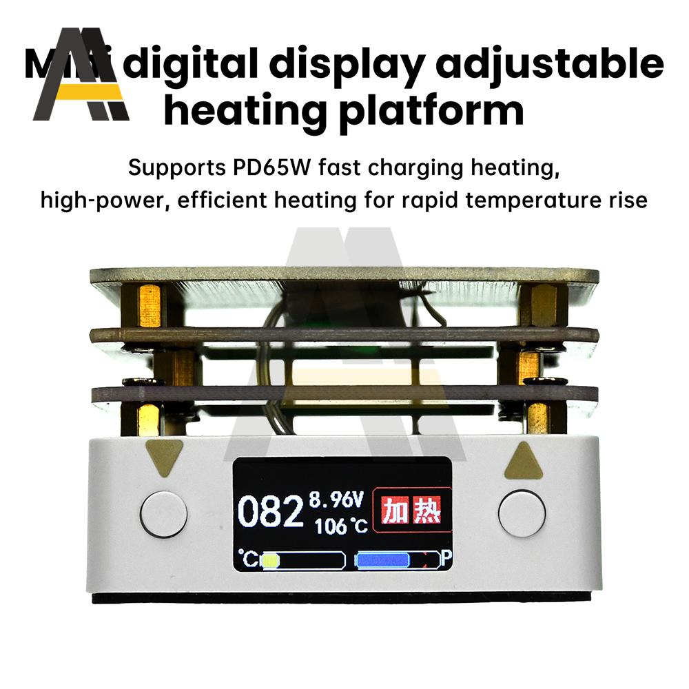 Type-C Mini Hot Plate PCB SMD Board Soldering Plate Adjustable Constant Temperature Heating Tool Preheating Station Repair Tools
