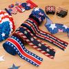 1 Rolle 4,5 m Amerikanische Flagge Band U.S.. Flaggen-Elemente Gedenk-Dekorationstuch Unabhängigkeitstag Zugband Festival-Accessoires
