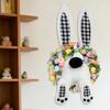Bunny Wreath Attachment Bunny Butt with Ears Hangable Easter Front Door Wreath Attachment for Spring Holiday Party Indoor