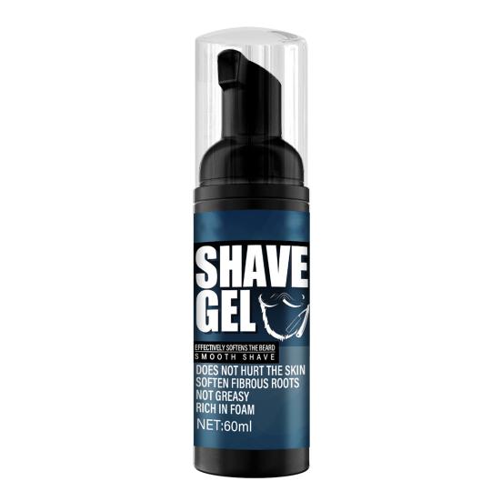 Mousse à raser 60 ml, riche en mousse, adoucit la barbe, nettoie, savon à raser pour hommes, élimine la barbe, fournitures de rasage