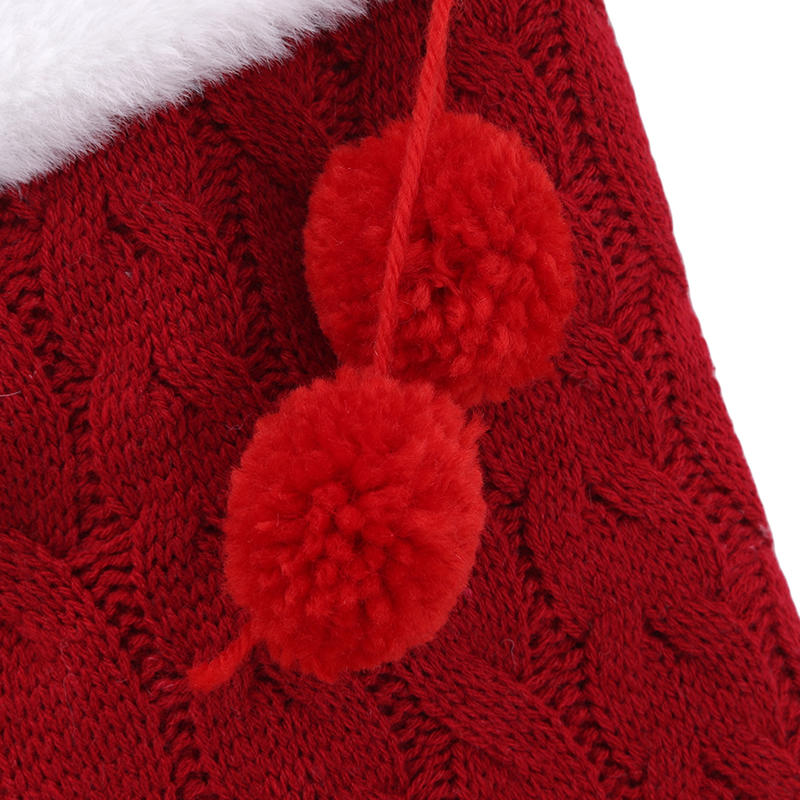 Cute Christmas Knitted Stockings Socks Candy Gift Party Favor Bag Tree Hanging Ornament Home Christmas Decoration