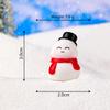 Mini Christmas Snowman Figurine Cartoon Snow Rabbit Micro Landscape Ornament Car Interior Home Desktop Decoration
