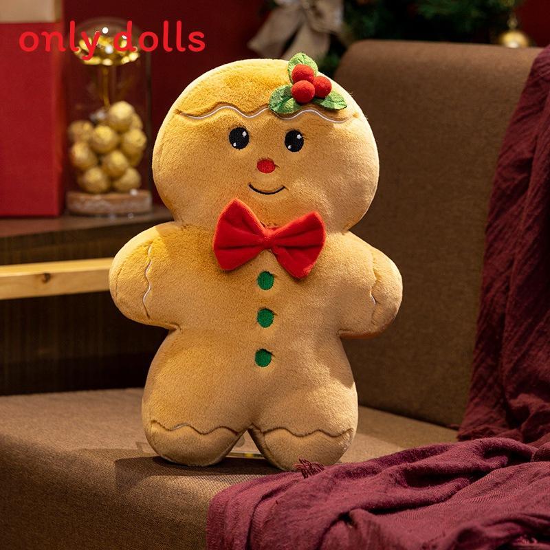 Gingerbread Man Snowman Christmas Tree Plush Daoll Pillow For Holiday Decor And Gift