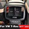 For Volkswagen VW T-Roc TROC 2017- 2024 Steel Car Armrest Box Rear Air Condition Vent Outlet Cover Trim Interior Accessories