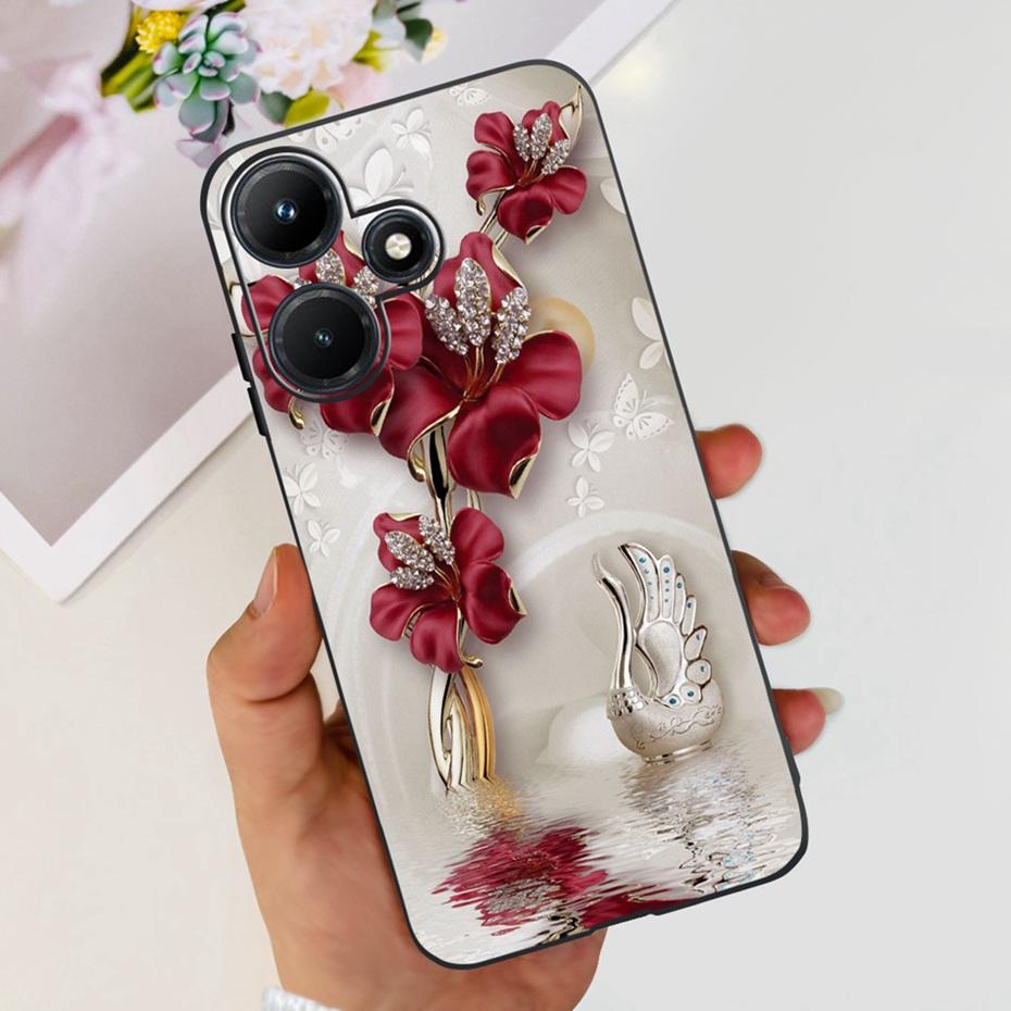 Cute Phone Case For Infinix Hot 30i Hot30 30 Play NFC 2023 Soft Silicone TPU Back Cover For Infinix Hot30i Hot 30 30Play