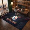 Pittsburgh Steelers Personalized Crystal Velvet Carpet, Customized Name Text Soft Anti‑Slip Rug for Living Room Bedroom