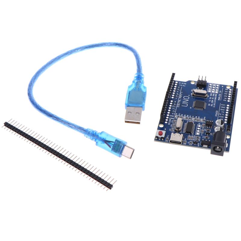 Pour carte de développement R3 Mega328P Uno R3 + Câble USB Puce Atmega328P-Au Type-C Ft232 Ch340 Pilote de port série
