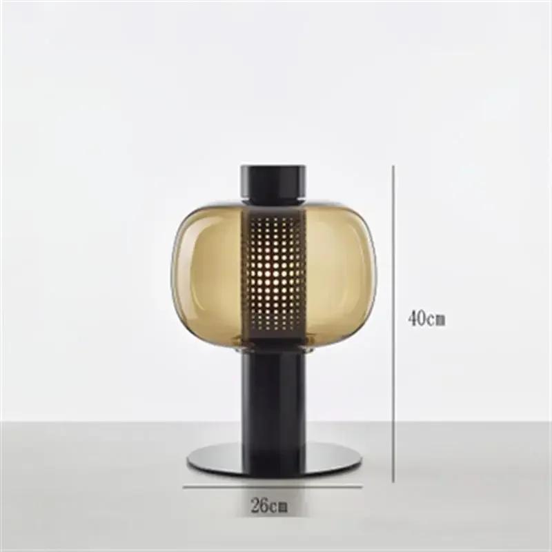 Bonbori table lamps nordic retro glass lamp design desk decor lamp decoration reading light studyroom dining table decor light