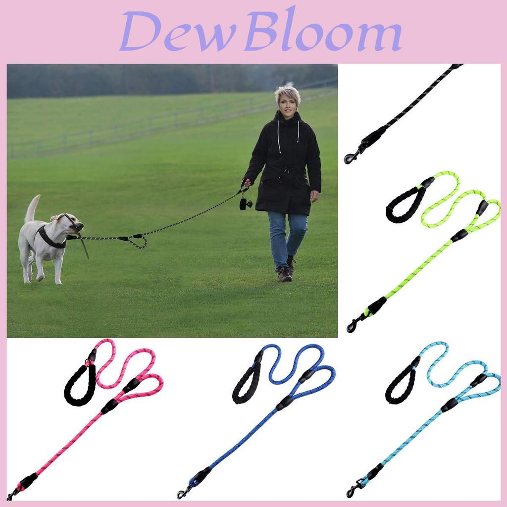 Pet Traction Rope Nylon Reflective Double Dog Leash With Nonextendable Design For Walking And Training