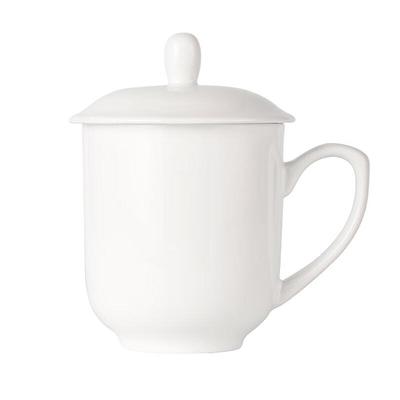 Tasse à café classique HUIHUADU en céramique de 400 ml pour bureau avec couvercle