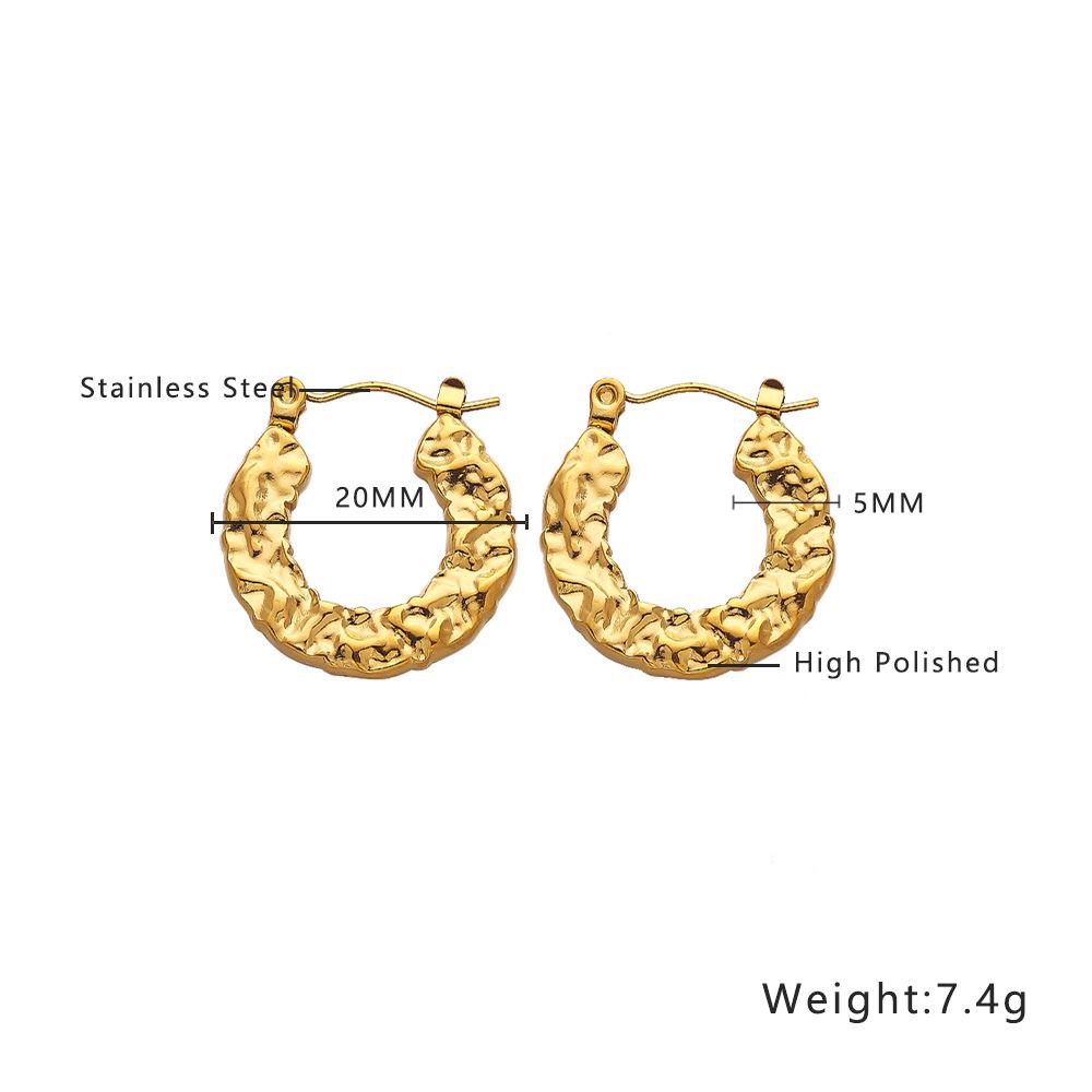 Chic C-shaped Titanium Steel Earrings - Light Luxury Fashion, Simple, Versatile, and Elegant for Women.