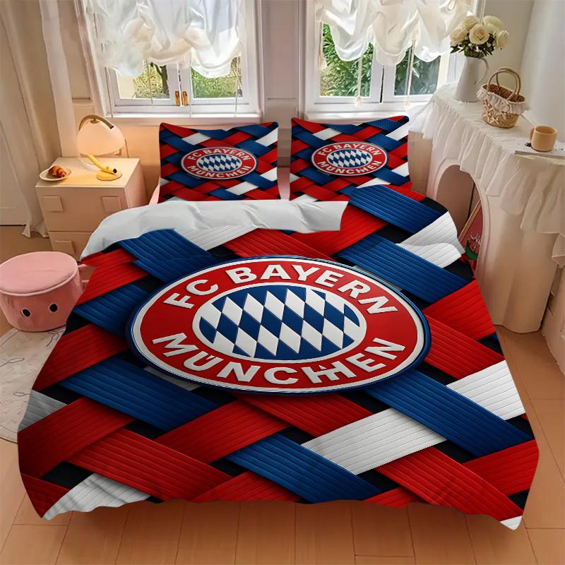 3Pcs Bayern Munich Crest Bedding Sets For All Sizes New 3D Printed Bed Cover Comforter Duvet Cover Pillowcase Bedroom Decoration