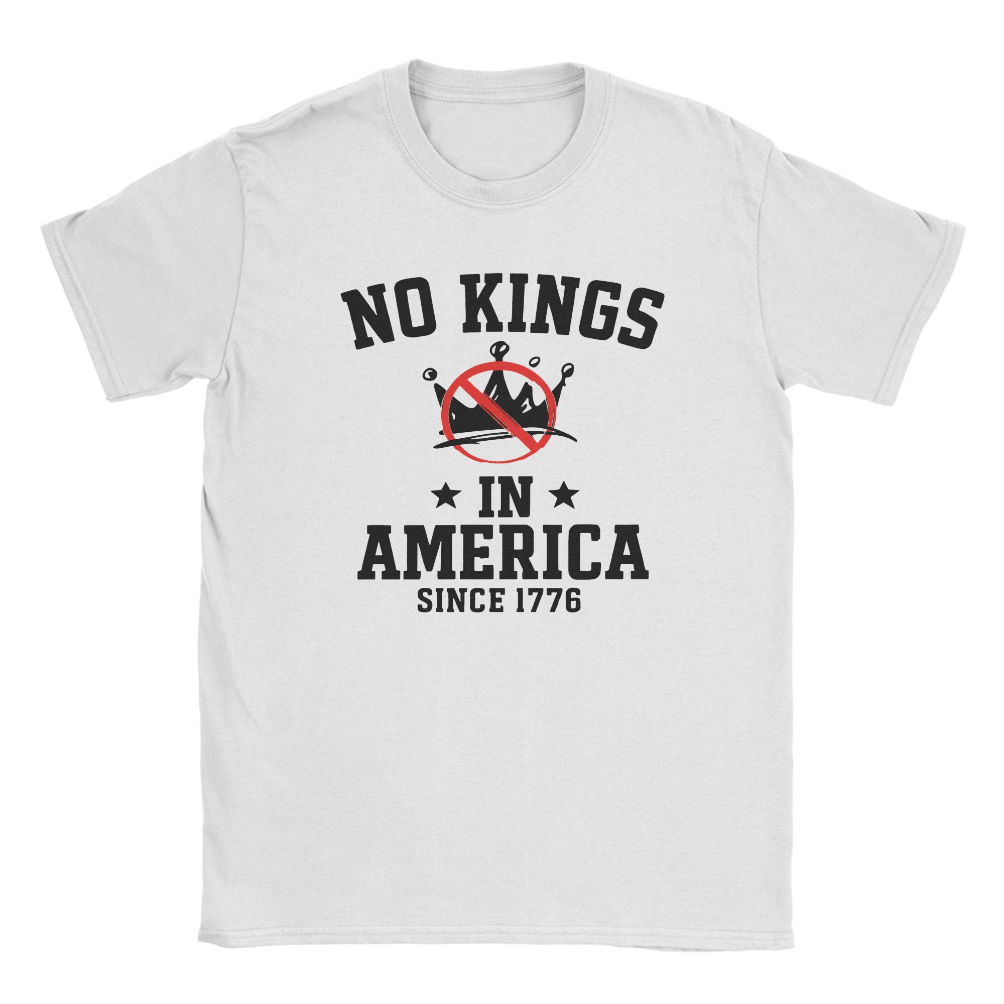 

No K-Kings Day Oct. 18 Protest Save Democracy Men T Shirts Creative Tees Short Sleeve Round Collar T-Shirts 100% Cotton 3XL